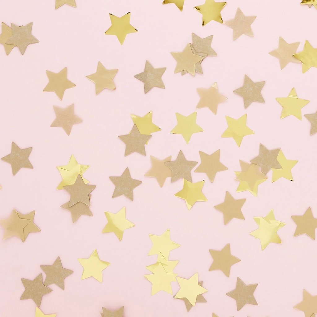 Confetti c/bar gold mine' star 15g 30x29mm
