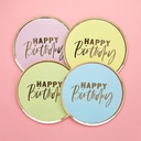 Plato 9 pastel happy birthday C/8