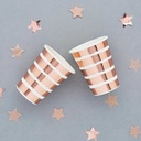 Cup Foil rose gold striped C/10