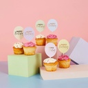 Picks pastel 'happy birthday' balloon 12pcs
