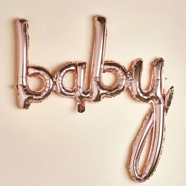 Foil Ballon rose gold 'baby' foil balloon 1 pk