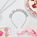 Headband silver birthday