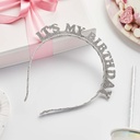 Headband silver birthday
