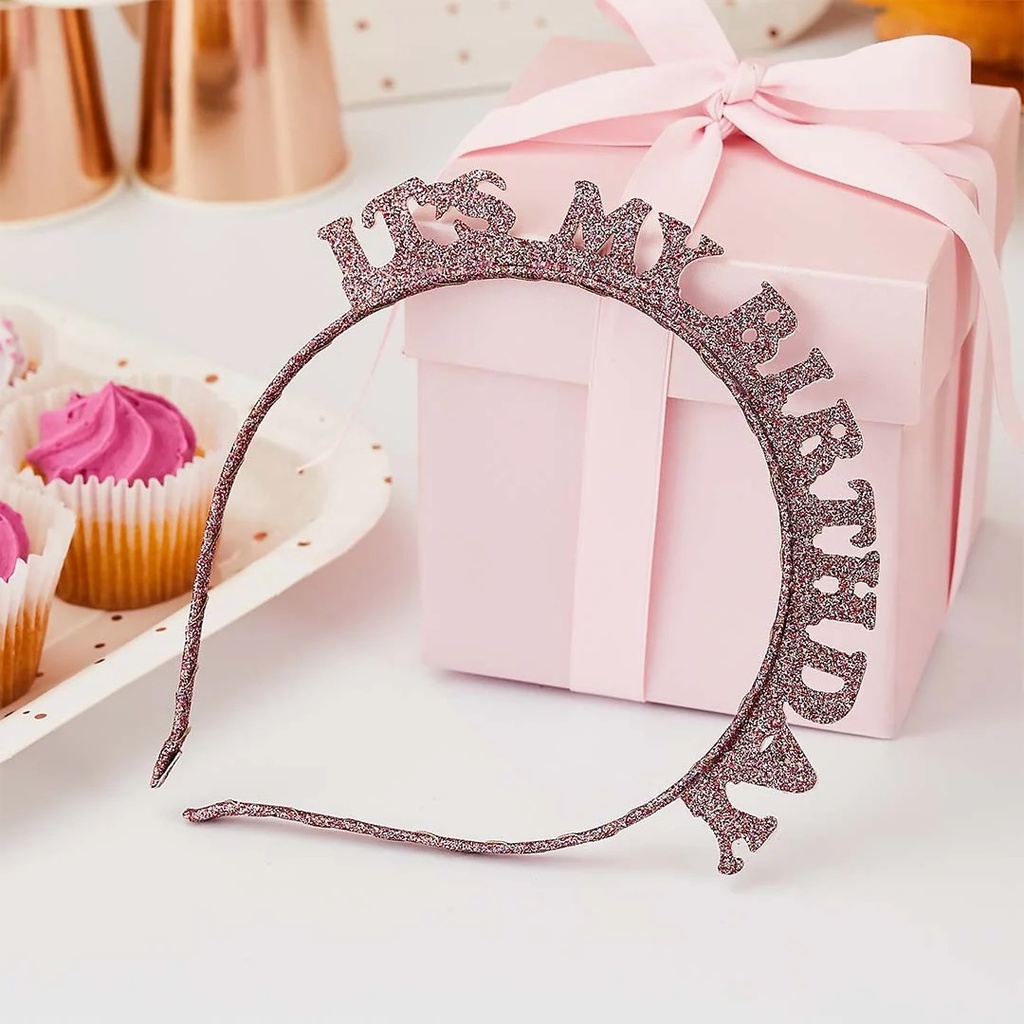 Headband rose gold birthday