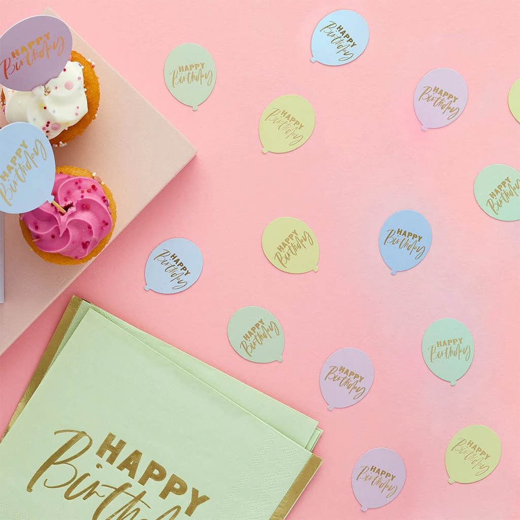 Table Scatter pastel happy birthday balloon shaped 10g