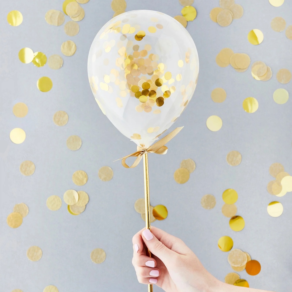 Confetti Ballons iridescent happy birthday 12" 5pk