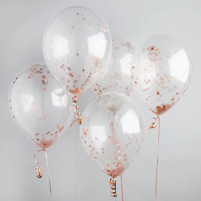 Confetti Ballons iridescent happy birthday 12" 5pk