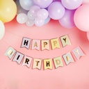 Hat pastel 'happy birthday' 10pcs