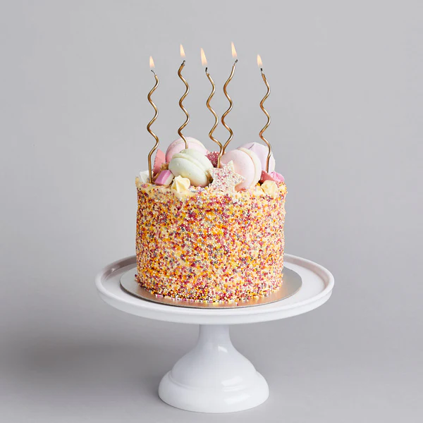 Curly Candles gold 12pk