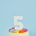 Candles giant pastel sprinkle no.5 candle (h)11cm