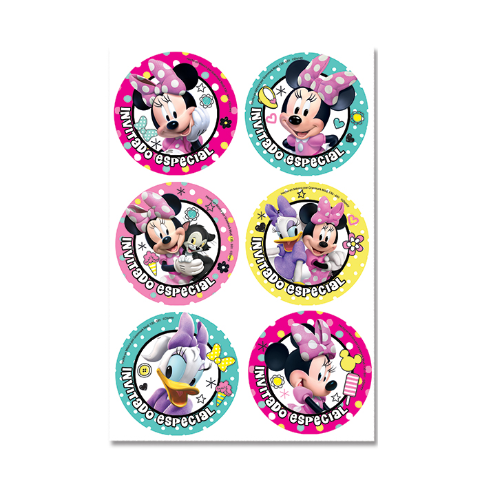 Distintivo Minnie Mouse Rosa C/24