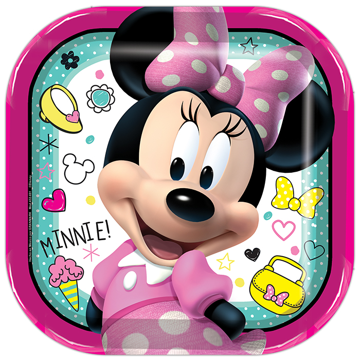 Plato 9 Minnie Mouse Rosa C/6