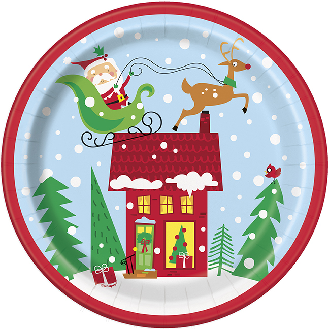 Plato 9 Colorful Santa C/8