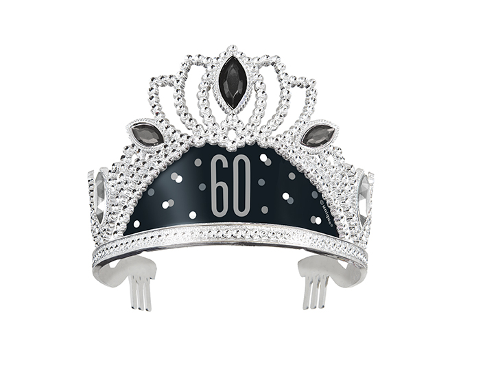 Glitz Black Tiara 60s