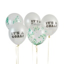 Ballons football 'it's a goal!' latex 12'' 5pcs