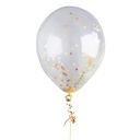 Confetti Ballons gold 12" (5xpk)