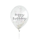 Confetti Ballons iridescent happy birthday 12" 5pk