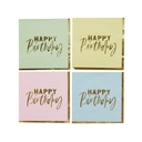 Serv. Gde Foil pastel  happy birthday  C/16