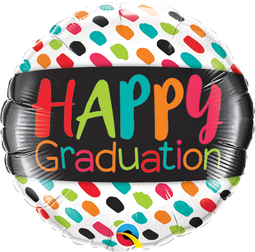 Happy Graduation Color Dabs 9"