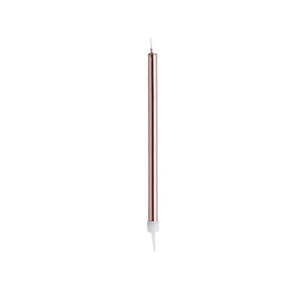 Candles & holders Rose Gold skinny C/12