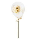 Mini Confetti Ballons Gold Wands 5" 5pk
