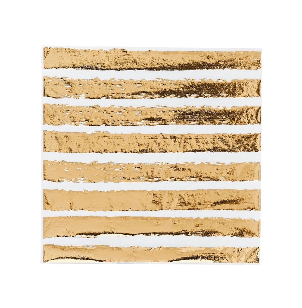 Serv. Gde Foil Gold Strp C/16