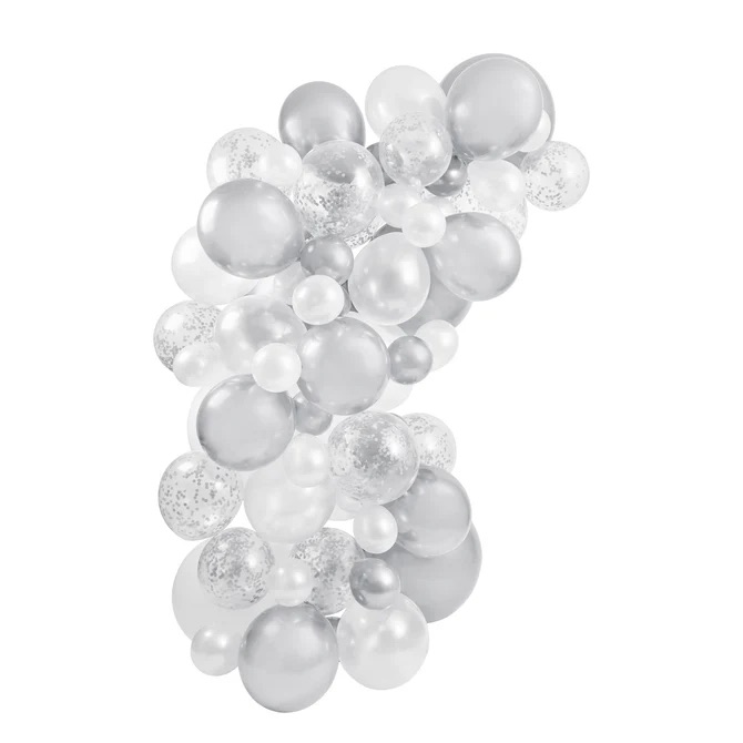 Silver Balloon Arch 64pz