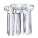 Silver Metallic Balloon & Streamer Backdrop Set