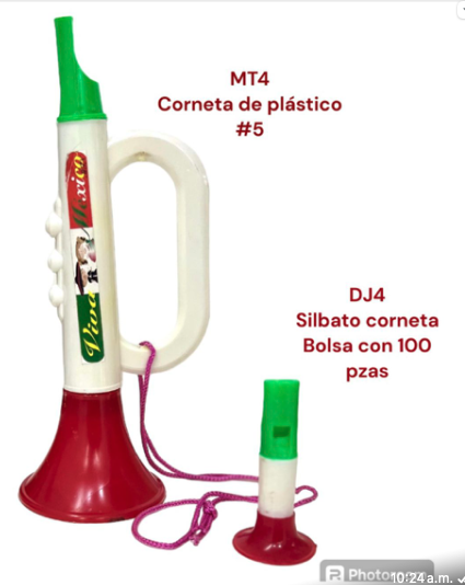 Corneta de Plastico tricolor # 4