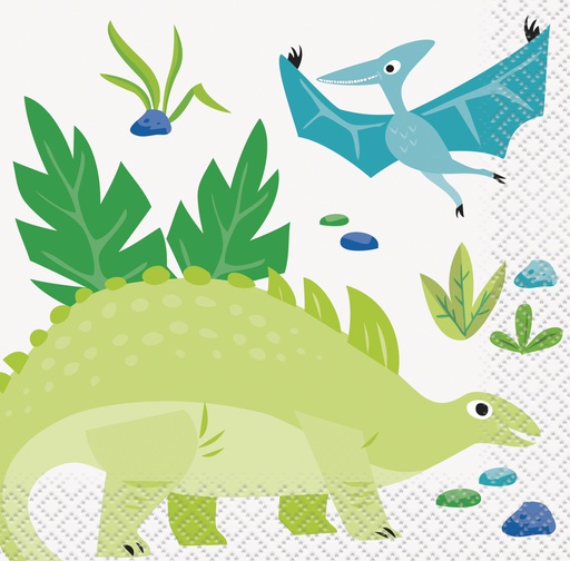 [P1.73881] Serv. Ch  Blue & Green Dinosaur C/8