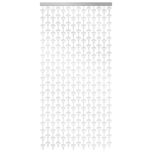 [50.5599/4] Cortina Figuras Diamante Plata