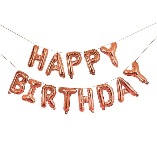 [P2.HBGP162] Ballon Garland rose gold 'happy birthday' 16''