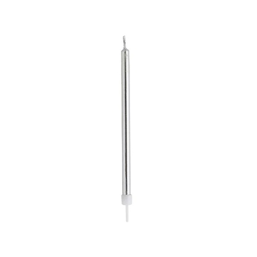 [P2.CGL216SIL] Candles & holders silver skinny C/12