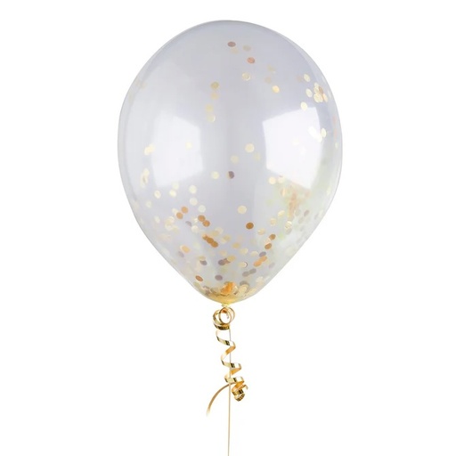 [P2.HBMM107] Confetti Ballons gold 12" (5xpk)