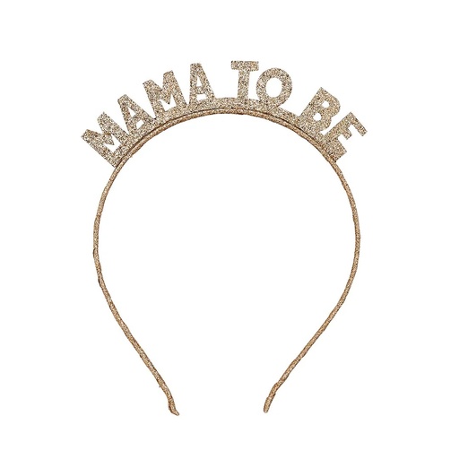 [P2.HBHO119] Glitter Headband gold 'mama to be' 