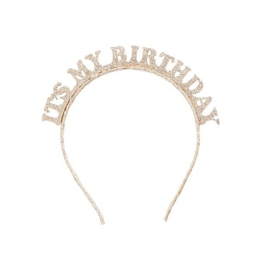 [P2.HBBC103] Headband gold birthday