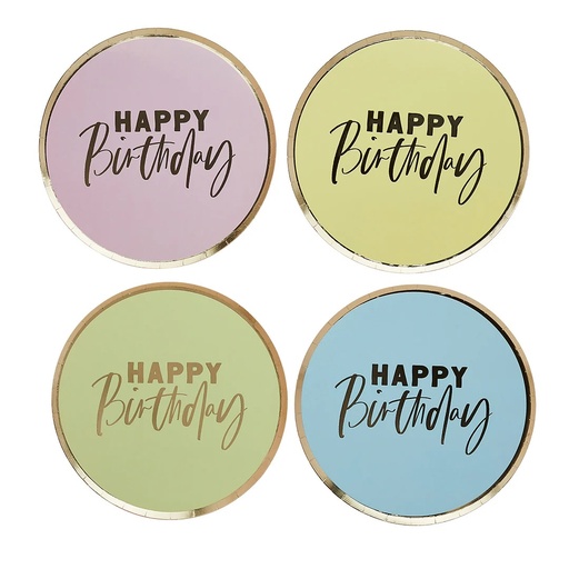 [P2.HBPP202] Plato 9 pastel happy birthday C/8