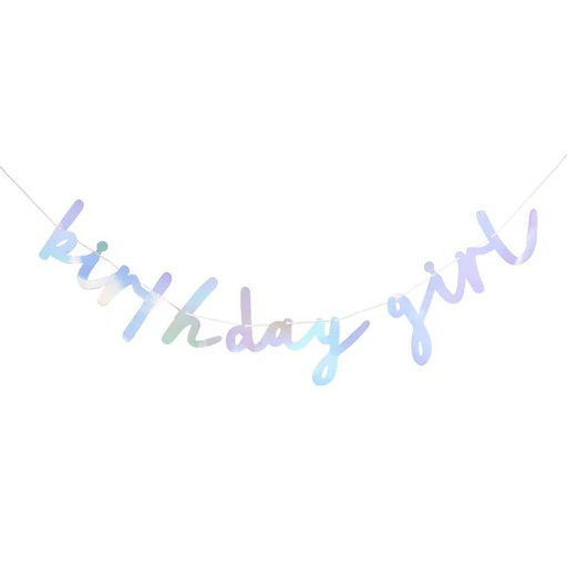 [P2.HBEC101] Banner Iridescent Bday Girl 2mts