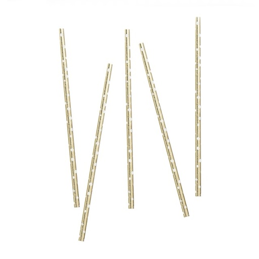 [P2.HBMM145] Gold Dot Paper Straws 20 pz