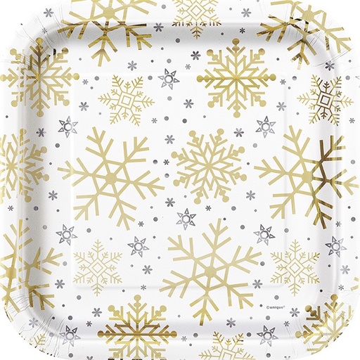 [P1.77125] Plato 9 Foil Silver & Gold Snowflake C/8